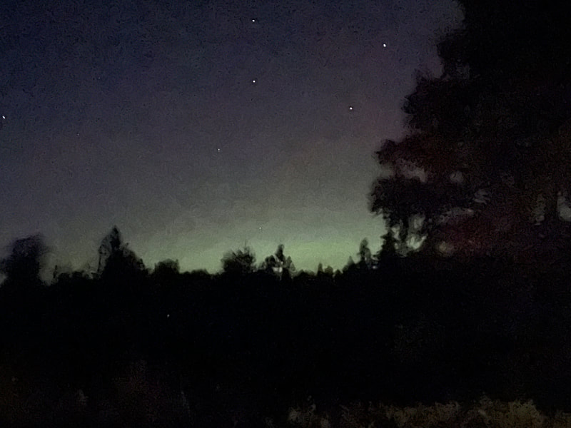 The northern lights are on full display at the cove home.
